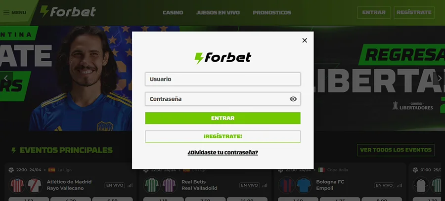 forbet iniciar sesion